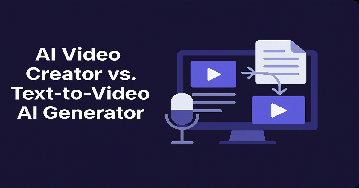 AI Video Creator vs. Text-to-Video AI Generator: Which Fits Ecommerce Marketing?